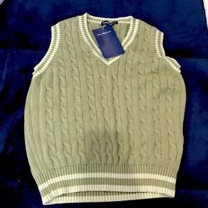 Sage green sweater vest